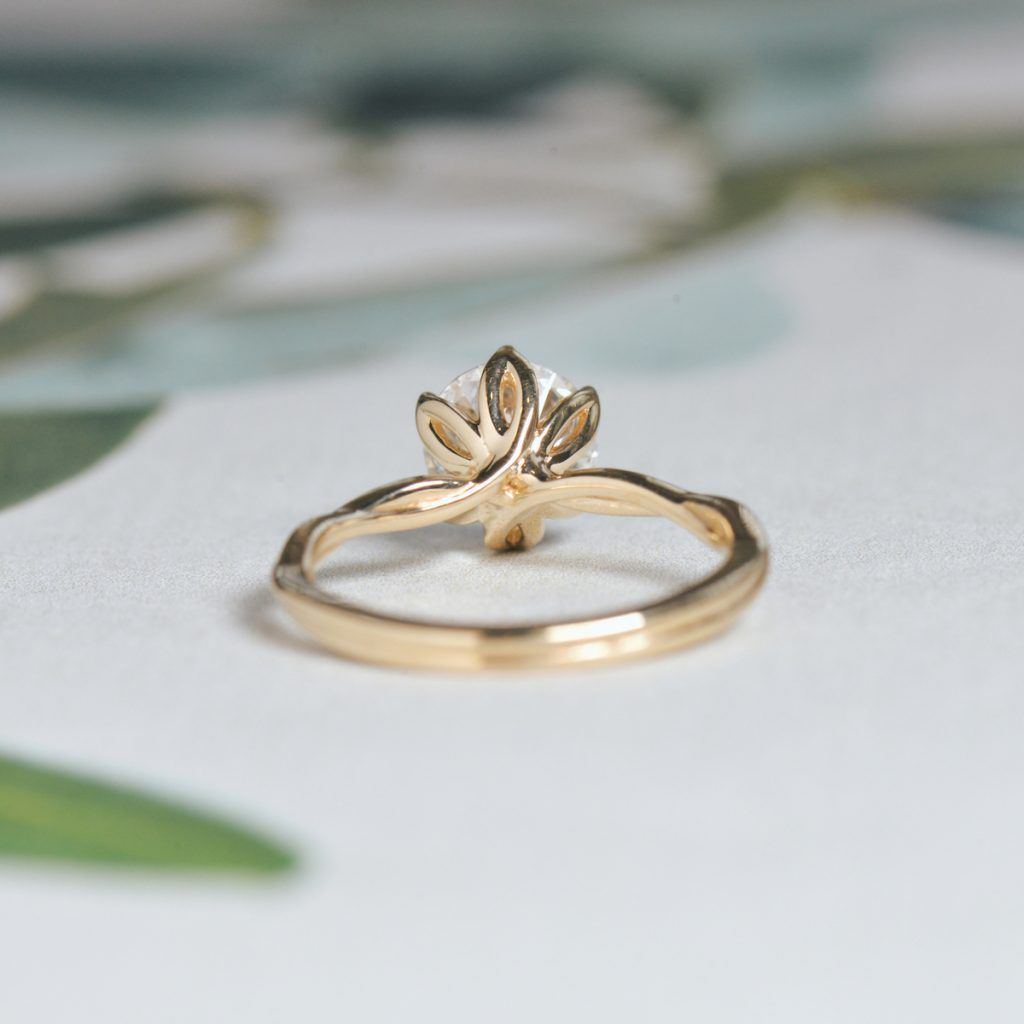 Floral engagement rings