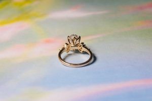 Floral engagement rings