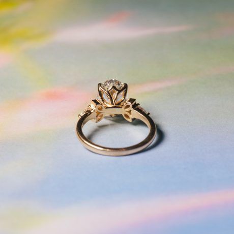 Floral engagement rings