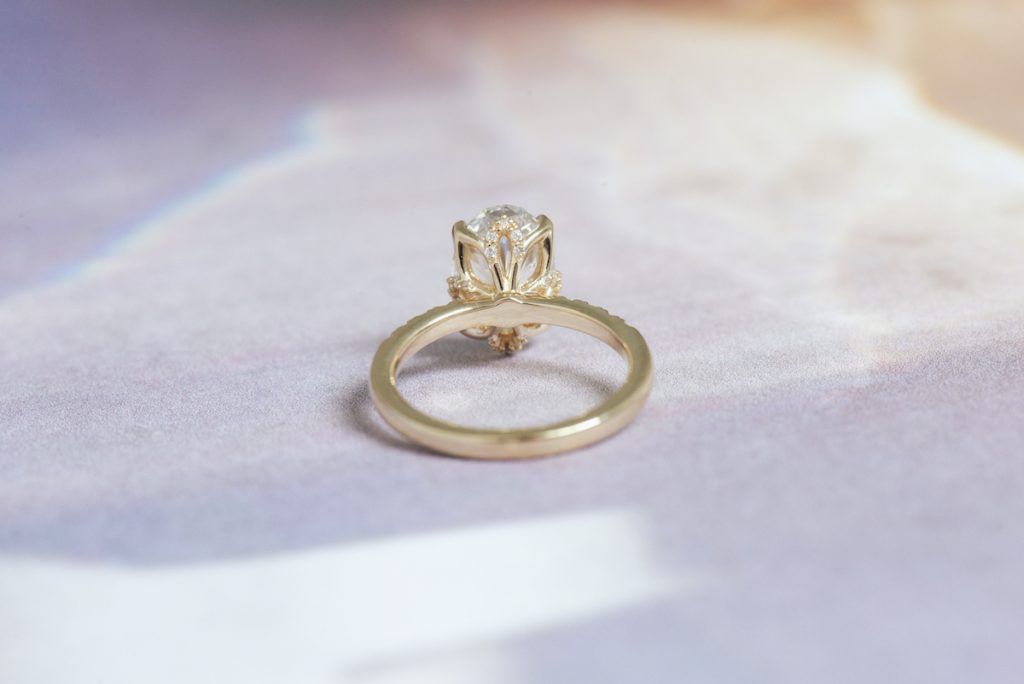 Floral engagement rings