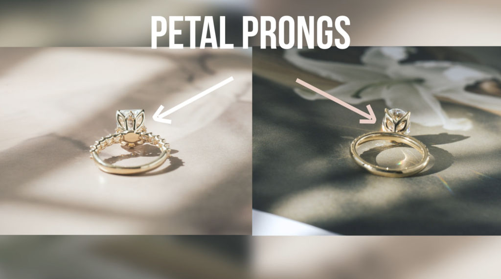 Floral engagement rings