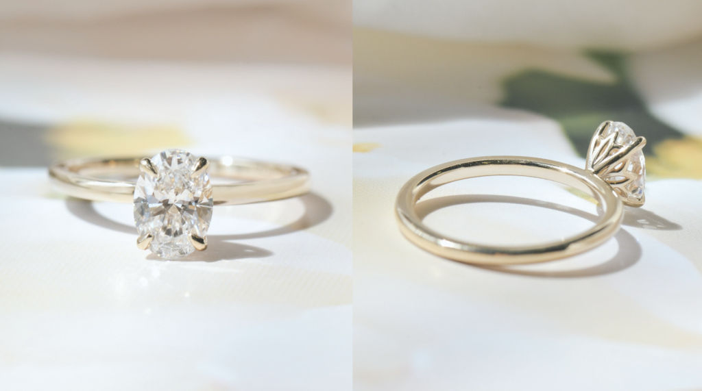 Floral engagement rings