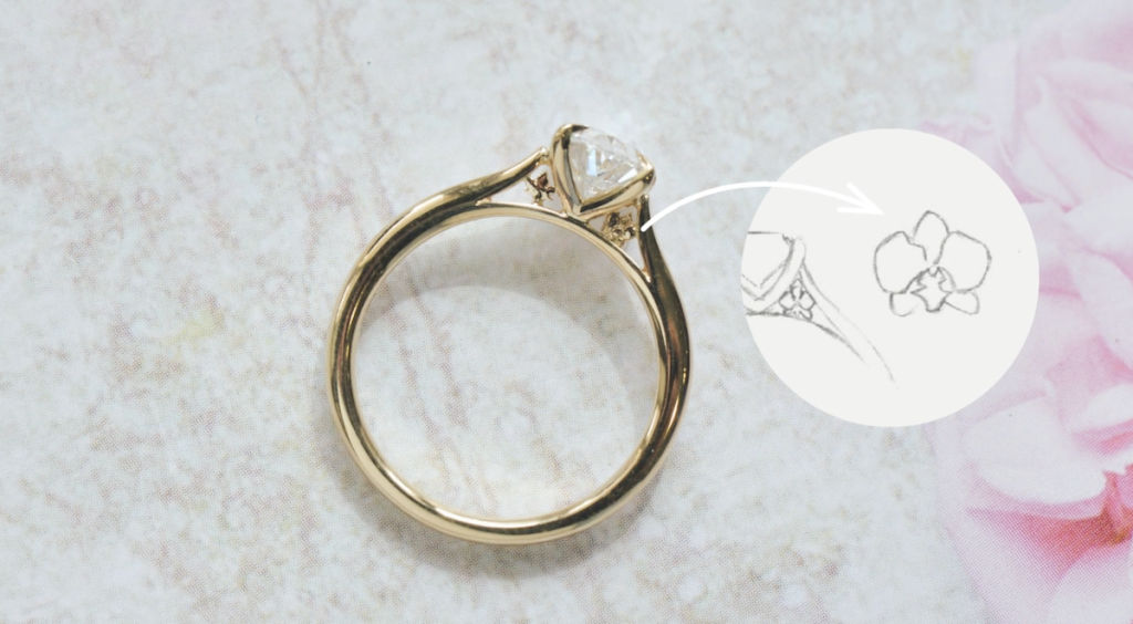 Floral engagement rings