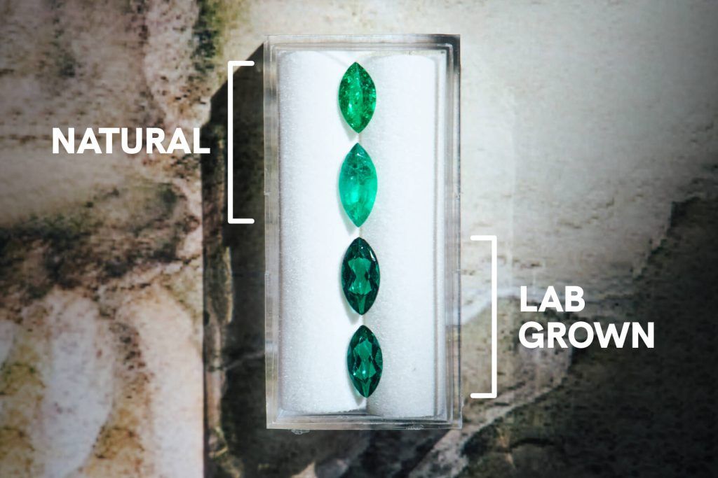 emerald engagement ring_lab vs natural