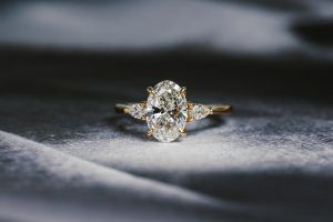 three-stone engagement ring