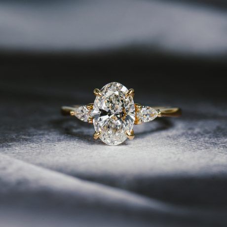 three-stone engagement ring
