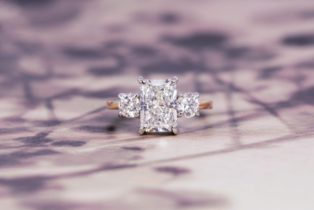 three-stone engagement ring