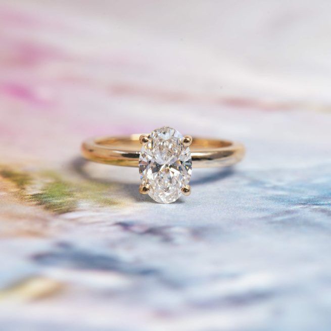 Classic Oval Engagement Ring 4 Prong