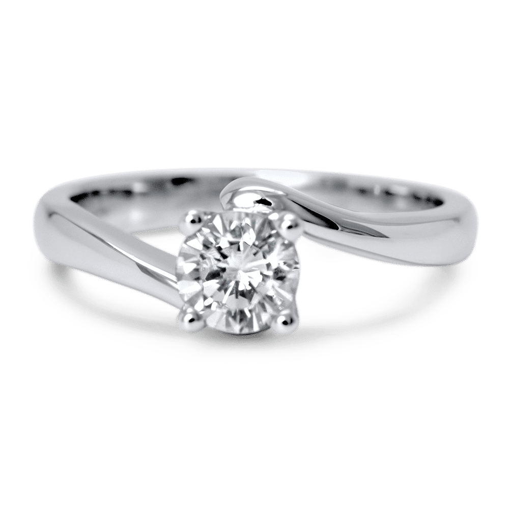 Bypass Solitaire Engagement Ring Engagestudio