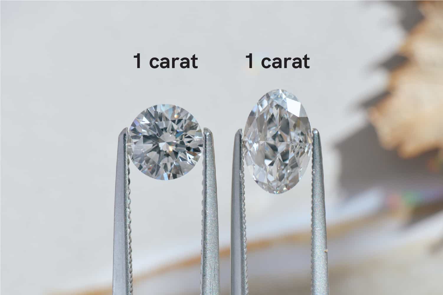 1 carat oval versus round diamond comparison