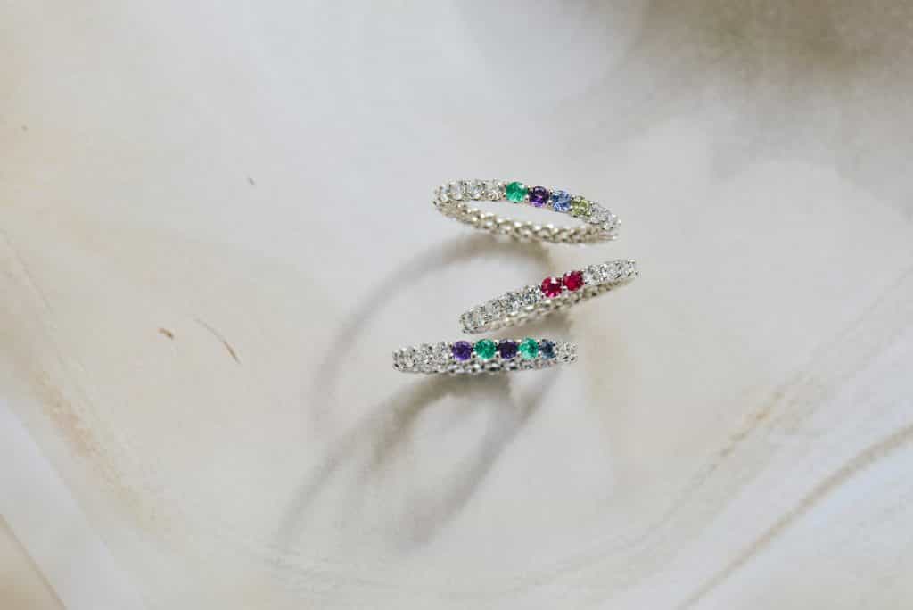 gemstone rings, ruby, aquamarine, alexandrite