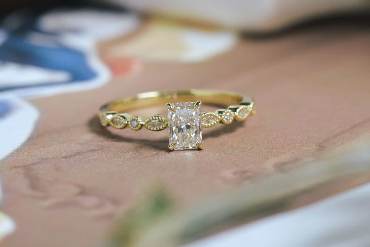 radiant engagement ring