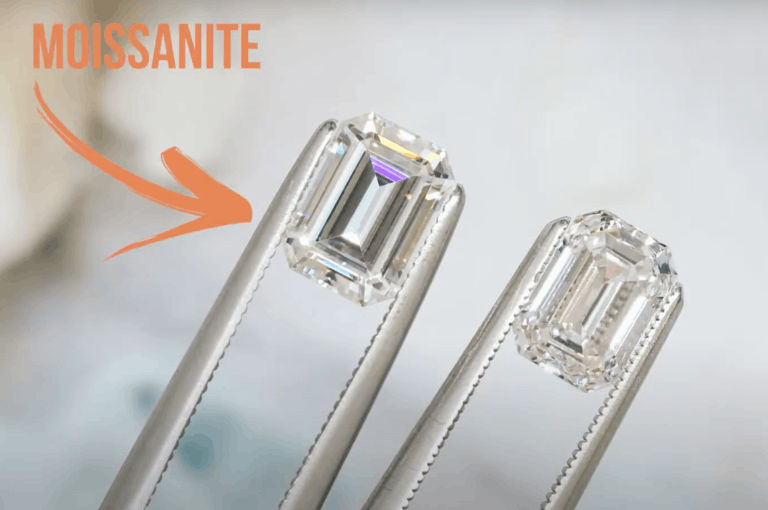 emerald cut moissanite vs diamond