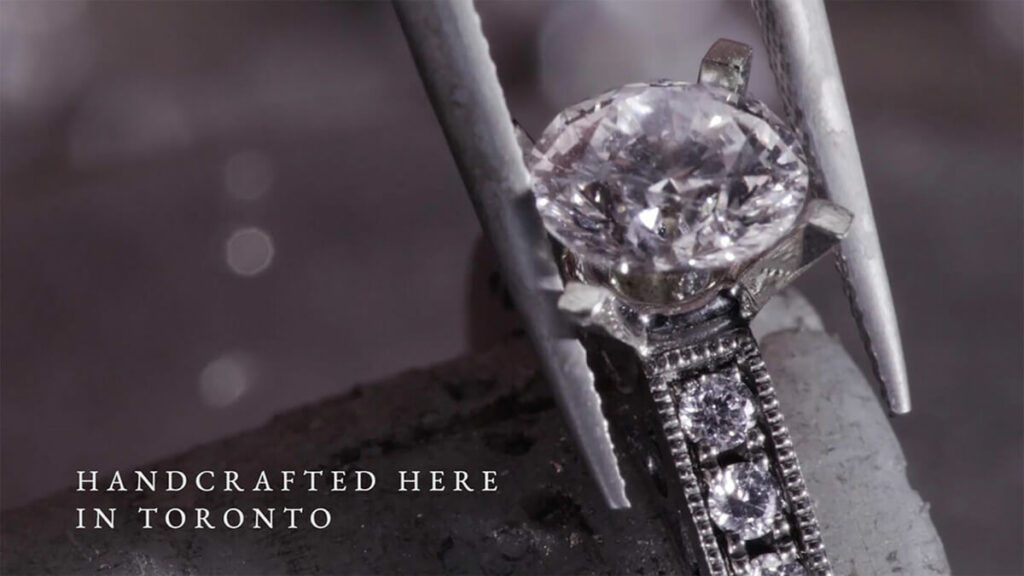 Custom made engagement ring in Toronto