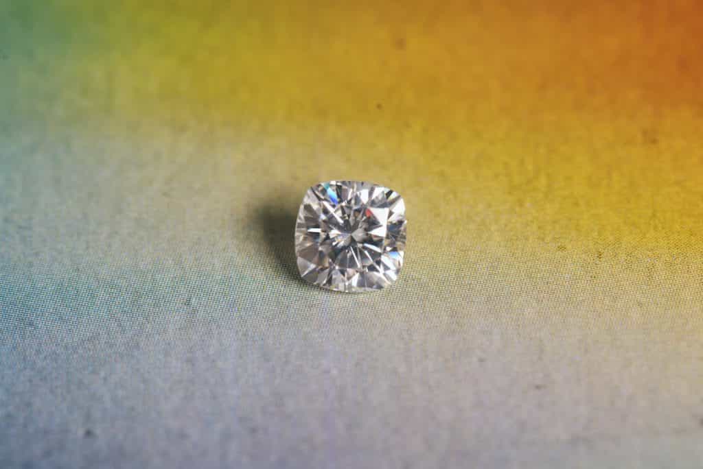 square cushion moissanite