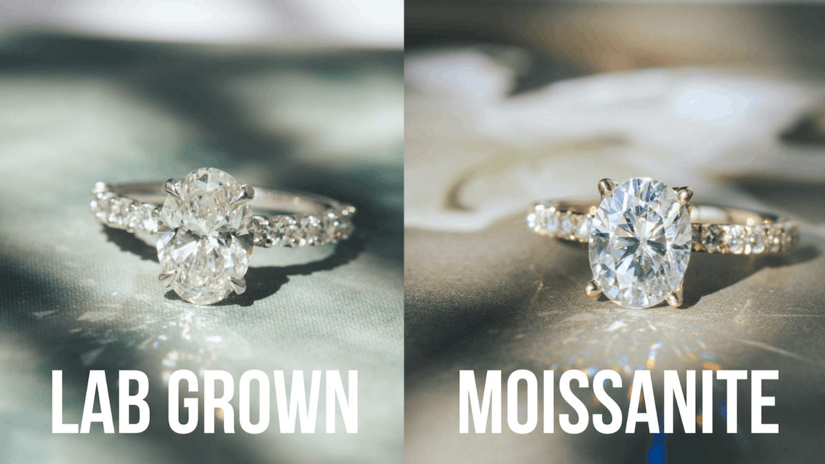 lab grown diamond vs moissanite