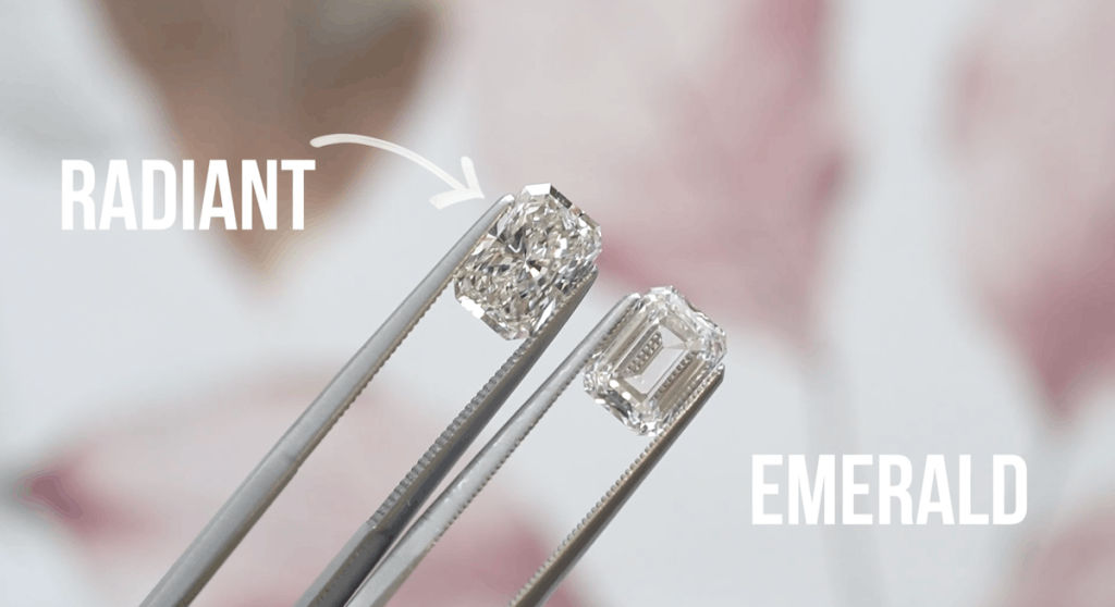 radiant vs emerald cut engagement rings