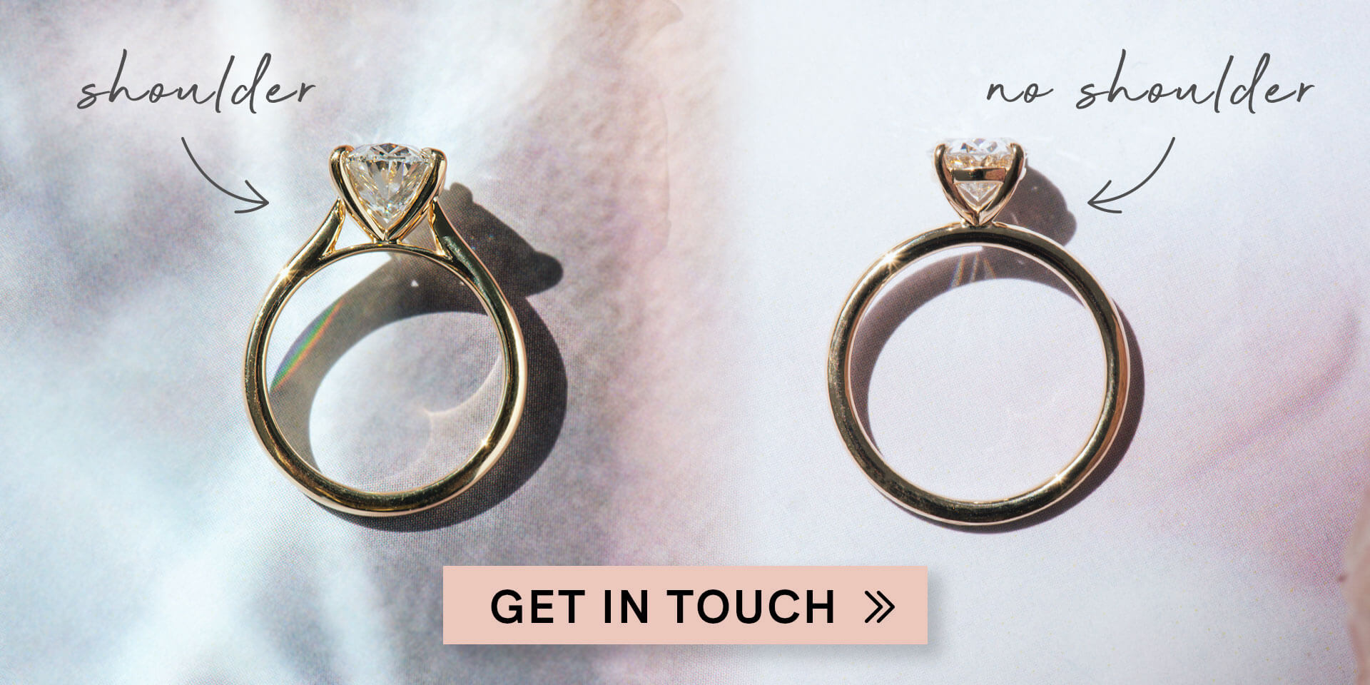 Engagement ring with shoulder vs no shoulder