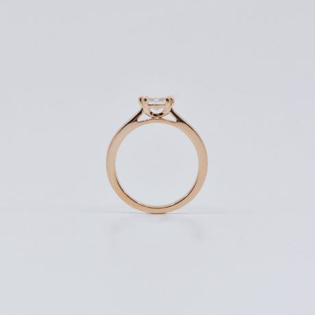 Yellow Oval Solitaire Cathedral-profile