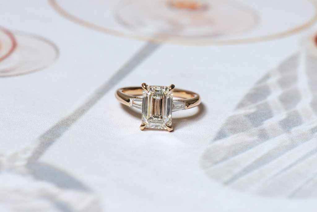 three-stone engagement ring