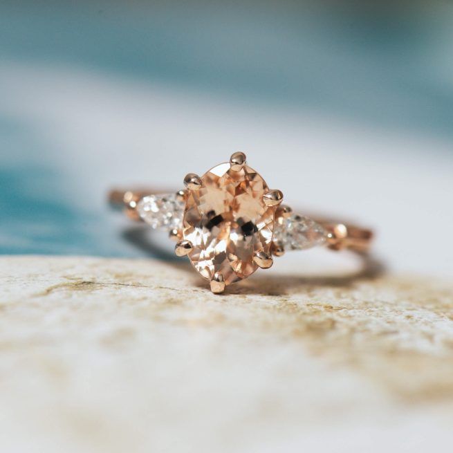 Oval Morganite Engagement Ring