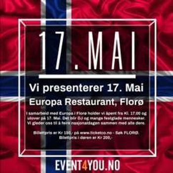 17. Mai @Europa Restaurant, Florø - Kl. 17.00