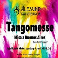 Tangomesse "Misa a Buenos Aires" med Ålesund kammerkor i Spjelkavik kirke, 09.06.24