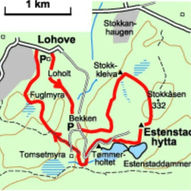 Etter varierte stier til Estenstadhytta - ca. 7 km