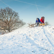 Kjelkekjøring i Gullingen skisenter