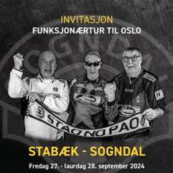 Funksjonærtur Stabæk -Sogndal 27-28 sept