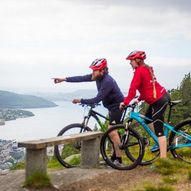 Utleie av terrengsykler på Fløyen