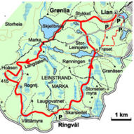 Stor runde i de sørlige hei- og myrområdene - 22 km