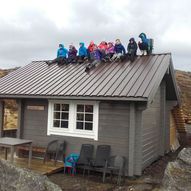 Hytta på Gråhorgja 645 m.o.h. (frå Kolbeinshauglia - andre skogsveg til venstre)