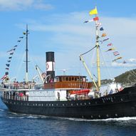 Onsdag 19. juni 2024: Guidet tur på Byfjorden med veterandampskipet  "Stord I". Lokalhistoriker Jo Gjerstad er guide ombord. Avgang Holbergskaien kl. 18.00 og tilbake ca. kl. 20.30.