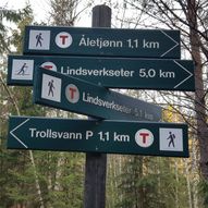Trollsvann-Lindsverk via merkedammen
