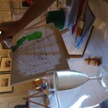 "Don't Drink your Paint Water!": Sip & Paint