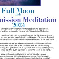 FULL MOON with Transmission Meditation 2024