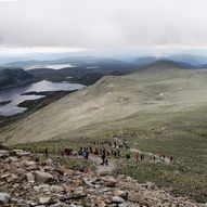 Med telt på Gaustatoppen