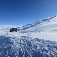 Skitur mellom Danskehytta og Veltdalshytta