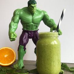 Grønn smoothie for barn som vil bli like sterk som Hulken