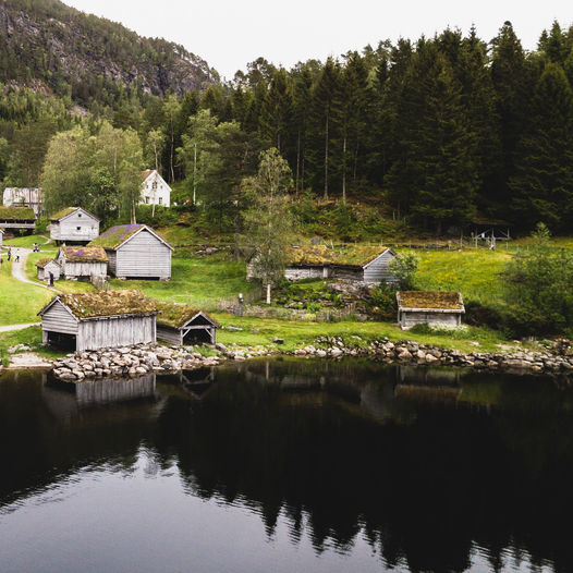 Oversiktsbilete over friluftsmuseet