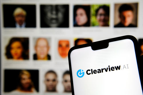 Das Logo der Clearview AI - Gesichtserkennungssoftware