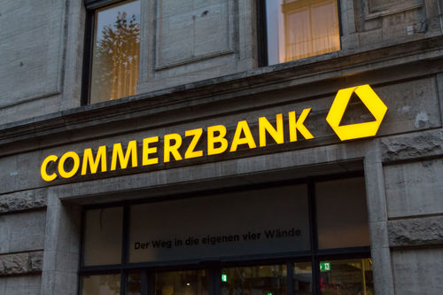 Logo der Commerzbank in Stuttgart