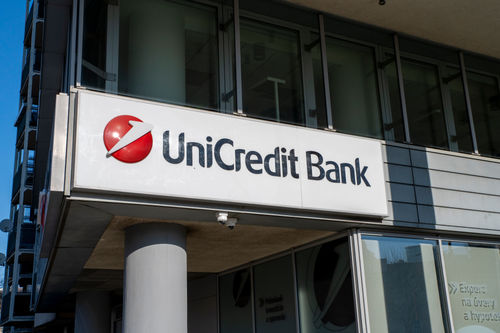 UniCredit Bank Branch in Bratislava, Slovakia.