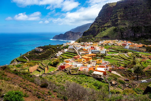 Stadt Agulo, Insel La Gomera, Kanarische Inseln, Spanien, Europa.