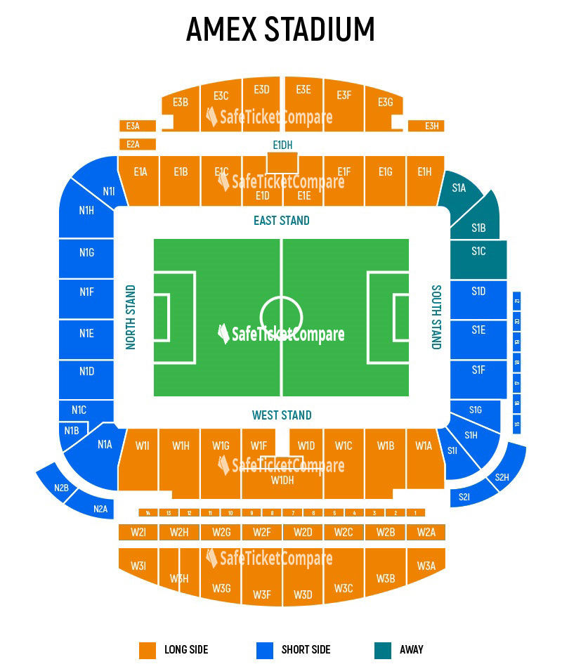 Amex Stadium Seating Map