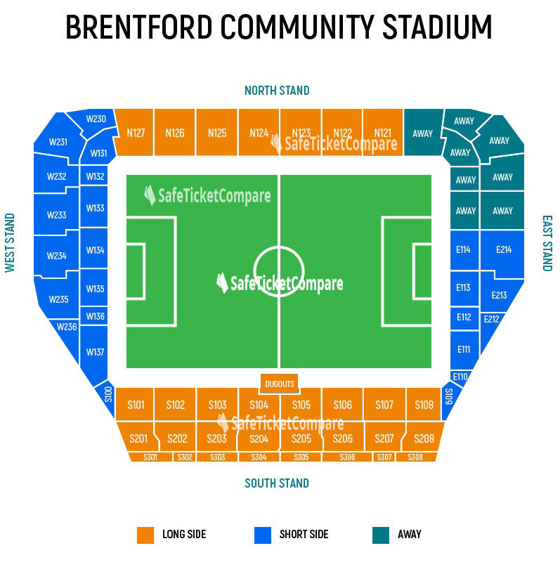 Brentford Community Stadium Seating Map