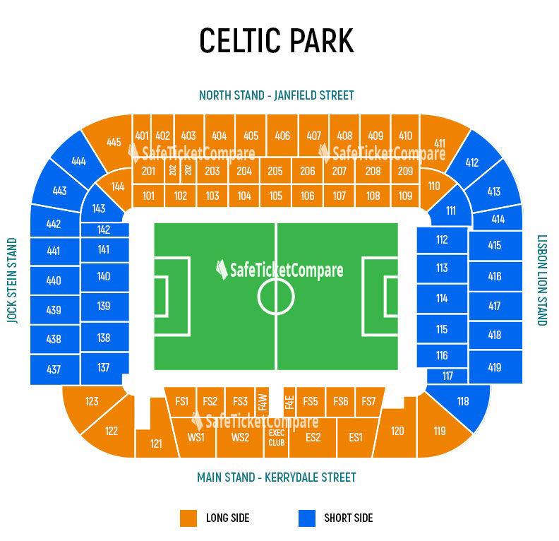 Celtic Park Seating Map & Tickets