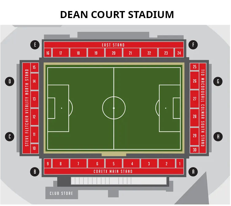 Vitality Stadium Seating Map