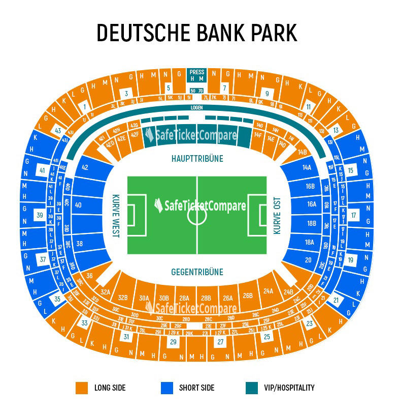 Deutsche Bank Park (Eintracht Frankfurt) Seating Map & Tickets